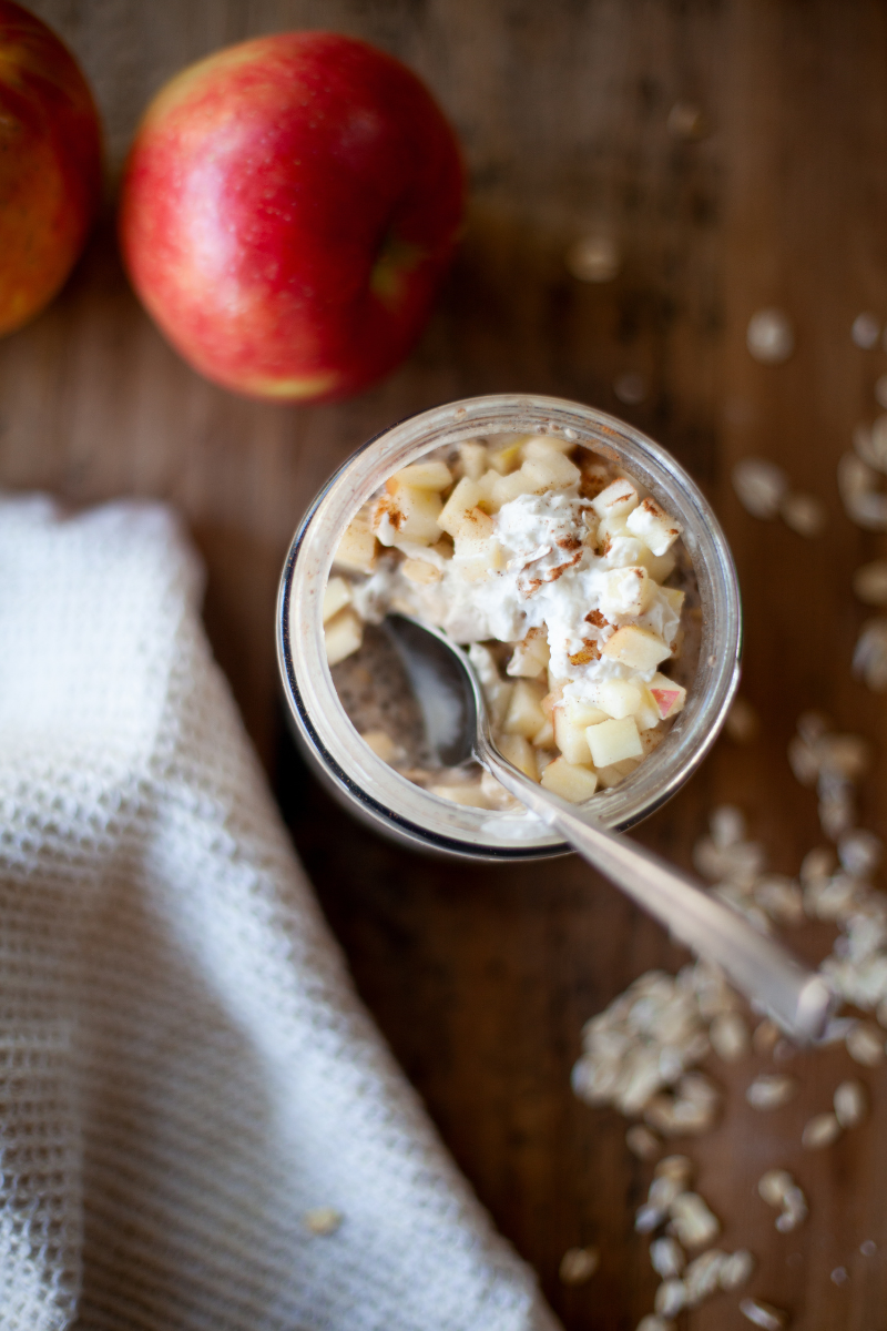 High-Protein Apple Pie Overnight Oats for Busy Mornings